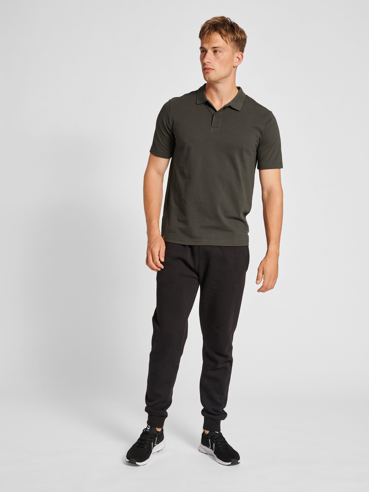 hmlRED STRETCH POLO