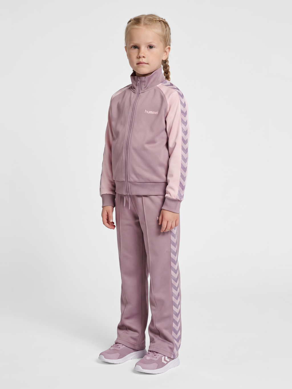 hmlJR REG POLY TAPE ZIP JACKET