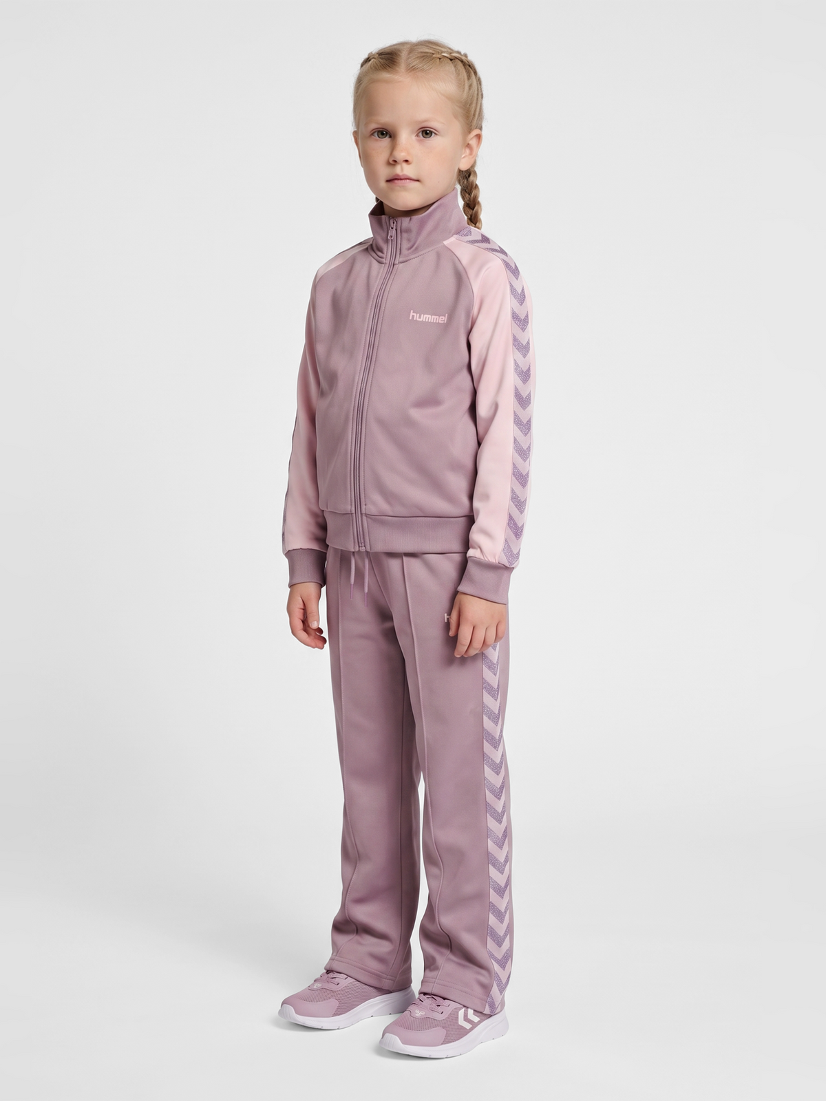hmlJR REG POLY TAPE ZIP JACKET
