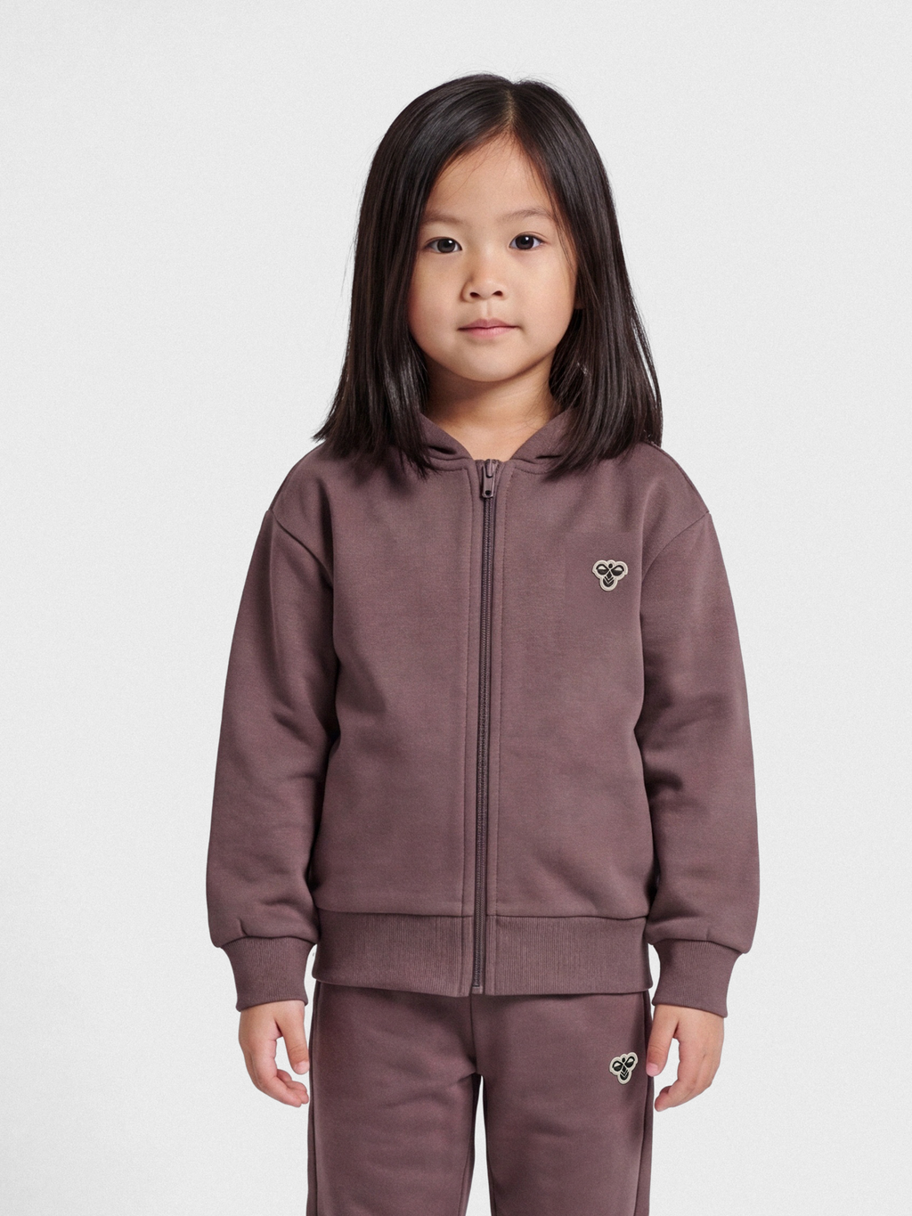 hmlJR LOOSE ZIP HOODIE BEE