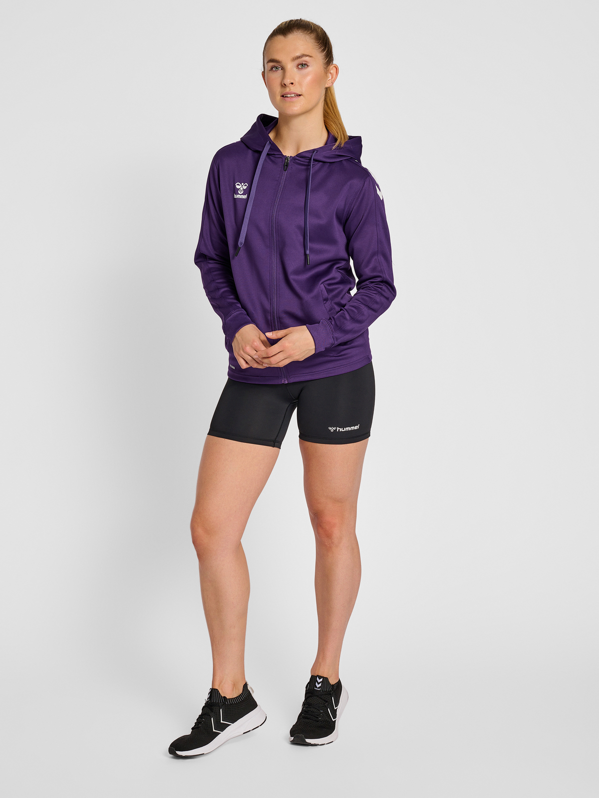 hmlCORE XK POLY ZIP HOOD SWEAT WOMA