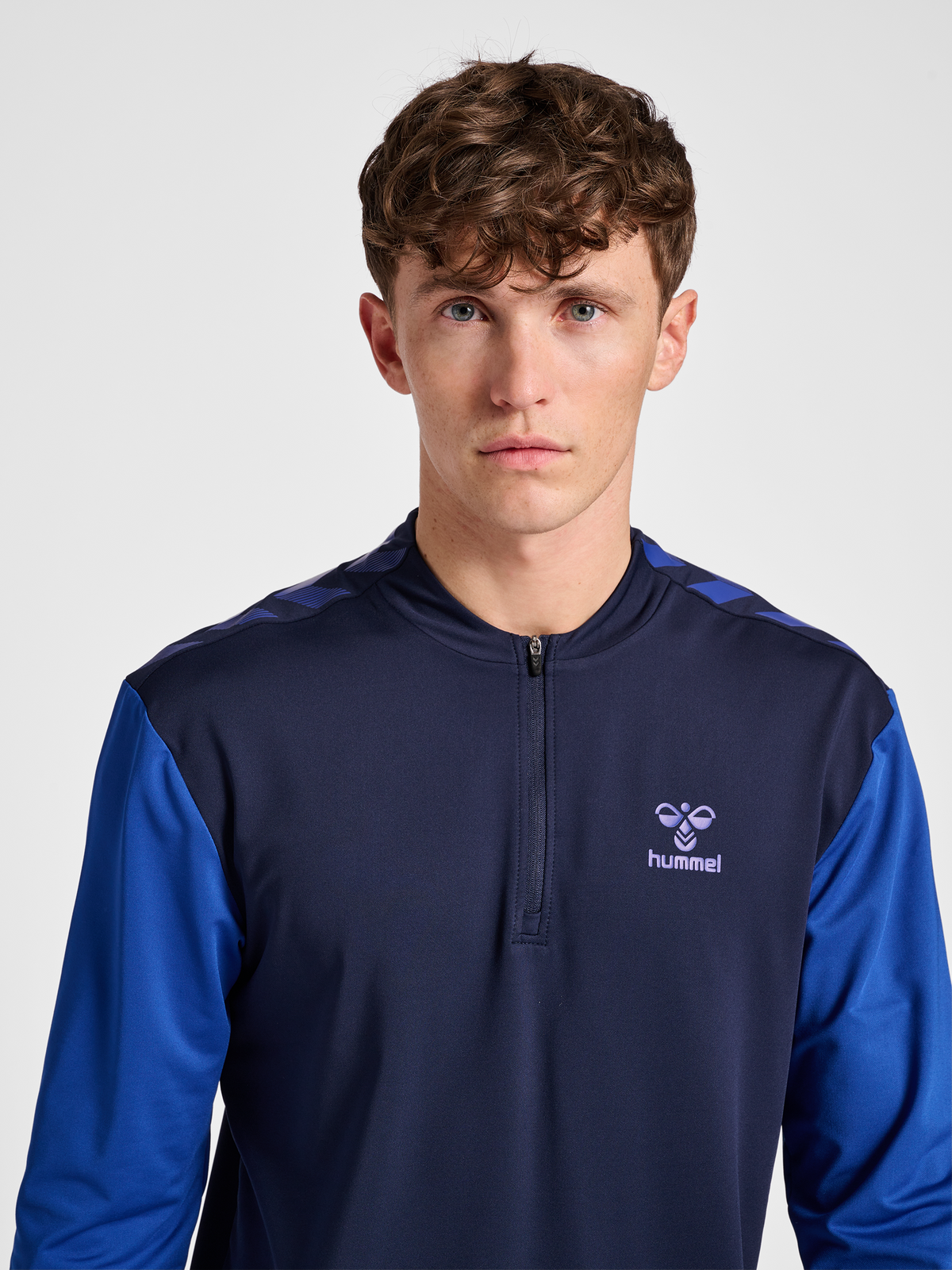 hmlPRO GRID HALF ZIP TRAINING L/S