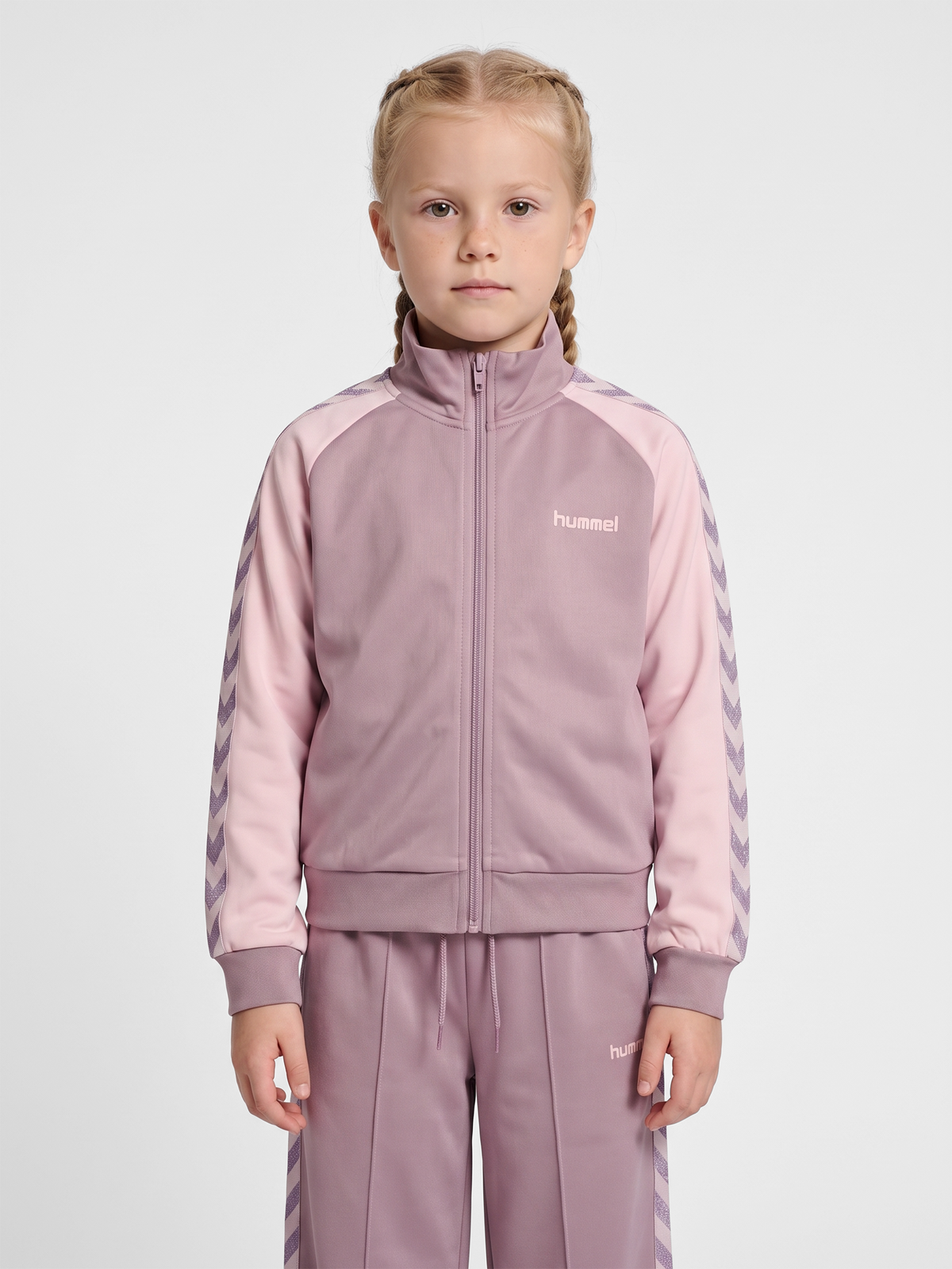 hmlJR REG POLY TAPE ZIP JACKET