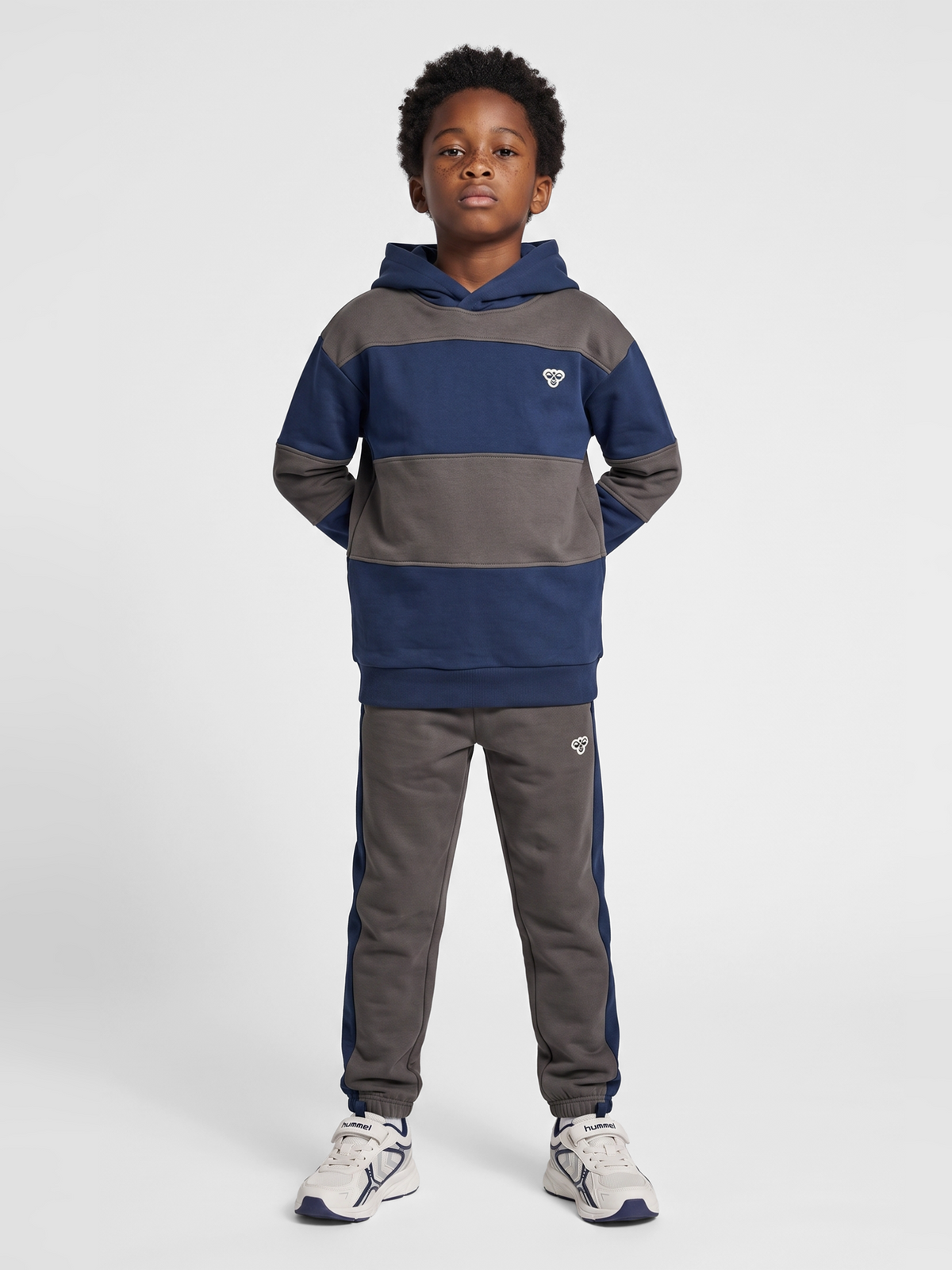 hmlJR LOOSE STRIPE HOODIE BEE