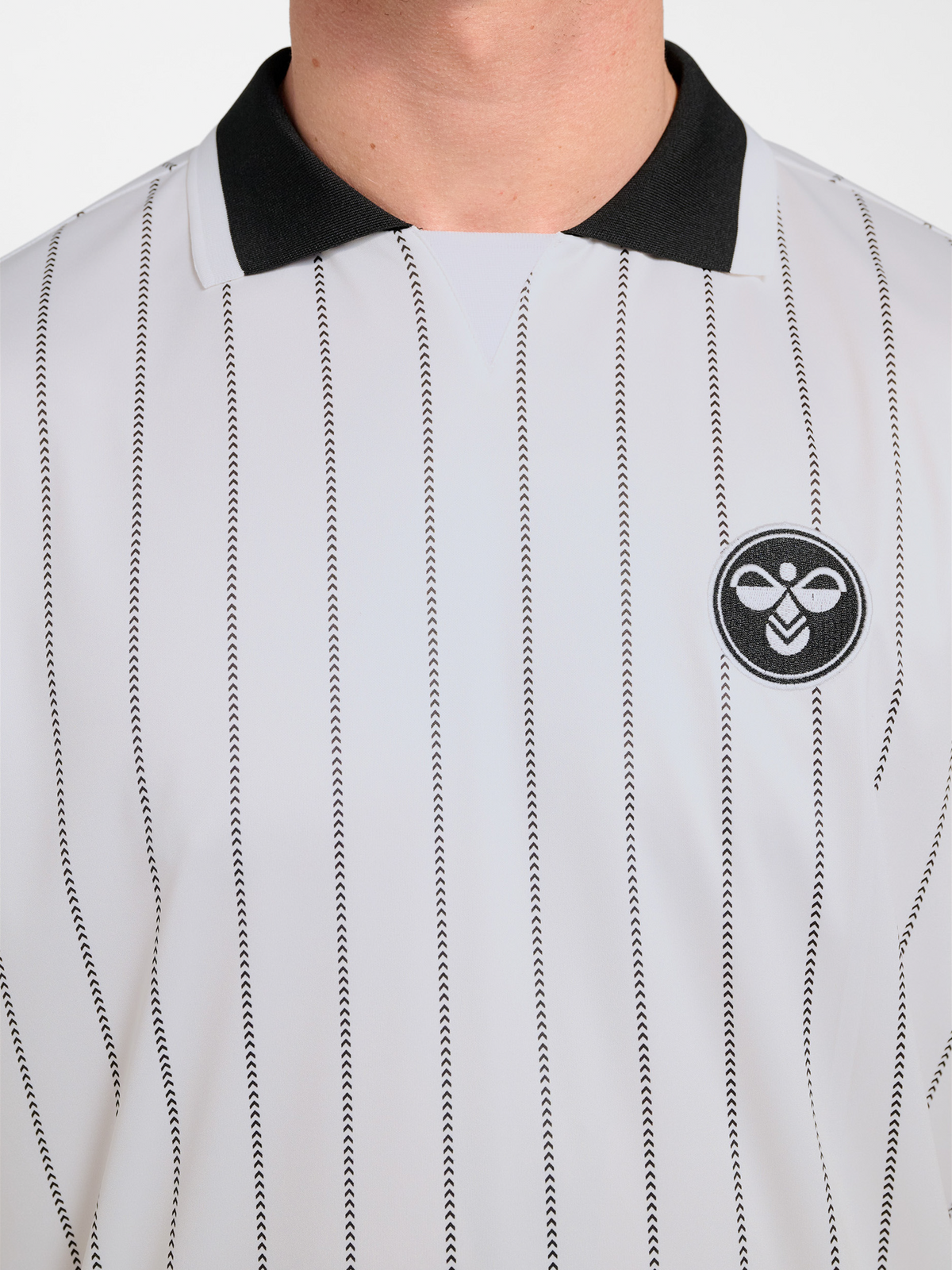 Chevron Pinstripe Polo Shirt